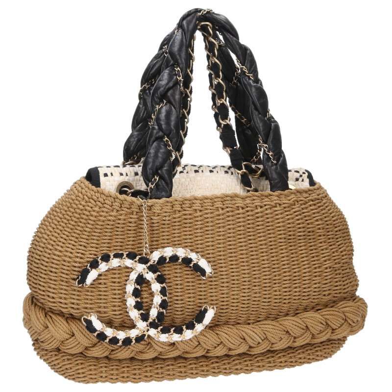 Chanel Coco Country Handbag with Raffia Charm