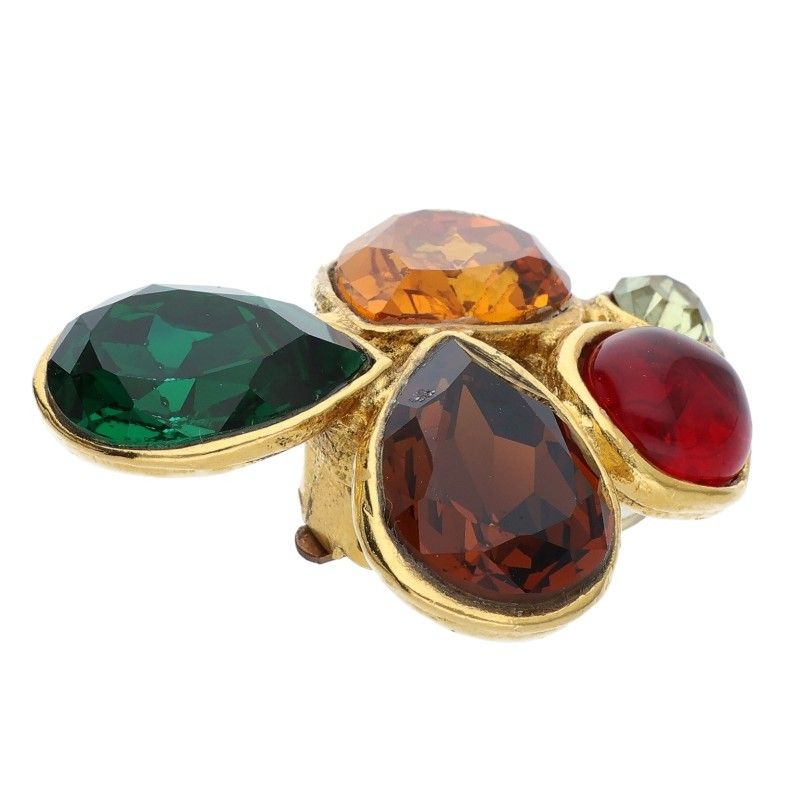 Chanel Gripoix Color Stone Earrings — view 4