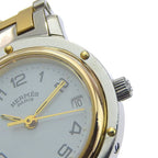 Hermes Clipper Stainless Steel Quartz Analog Display White Dial Watch — view 7
