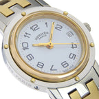 Hermes Clipper Stainless Steel Quartz Analog Display White Dial Watch — view 3