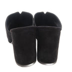 Louis Vuitton Sandals Suede Chanki Heels Gold Open Toe 37 Black — view 5