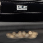 Chanel Quilted Coco Handle Micro Chain Shoulder Bag 2-Way Black Caviar Leather — view 6