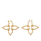 Louis Vuitton Nautical Monogram Flower Hoop Earrings Gold Plated — view 2