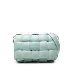 Bottega Veneta Maxi Intrecciato Padded Cassette Crossbody Shoulder Bag Blue