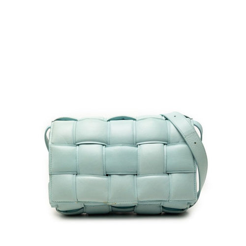Bottega Veneta Maxi Intrecciato Padded Cassette Crossbody Shoulder Bag Blue