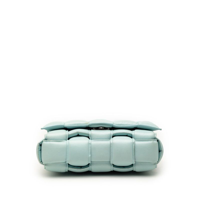 Bottega Veneta Maxi Intrecciato Padded Cassette Crossbody Shoulder Bag Blue — view 3