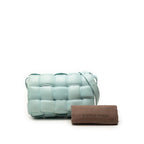 Bottega Veneta Maxi Intrecciato Padded Cassette Crossbody Shoulder Bag Blue — view 9