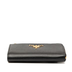 Prada Coin Case Compact Wallet Black Saffiano Leather — view 3