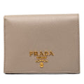 Prada Bifold Wallet Gray Multicolor Saffiano Leather