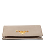 Prada Bifold Wallet Gray Multicolor Saffiano Leather — view 3