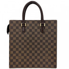 Louis Vuitton Tote Venice PM Handbag Damier Canvas Brown Gold