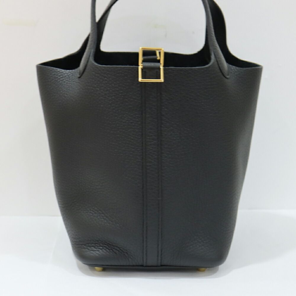 Hermes Picotin Lock PM Black Taurillon Gold Bag — view 4