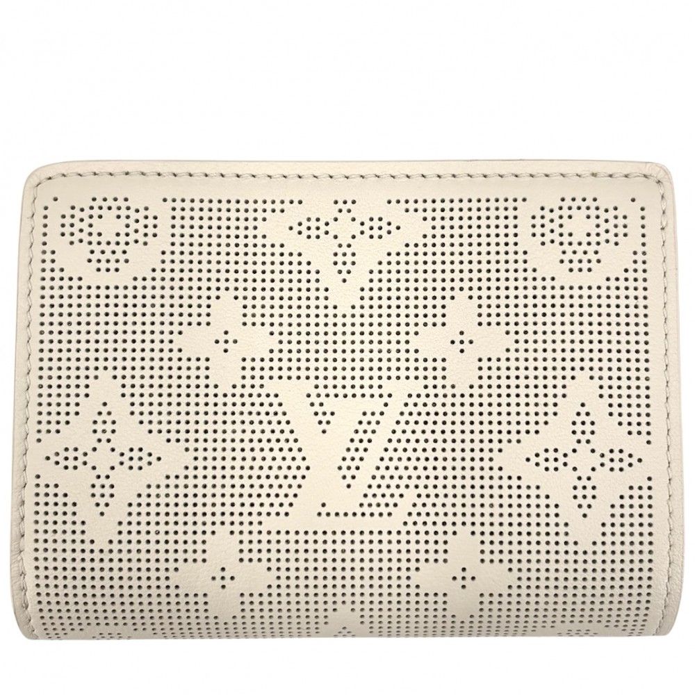 Louis Vuitton Trifold Wallet Monogram Mahina Portefeuille Compact Mini Ivory