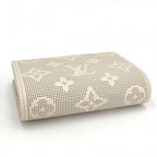 Louis Vuitton Trifold Wallet Monogram Mahina Portefeuille Compact Mini Ivory — view 3