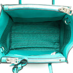 Prada Handbag Shoulder Back 2-Way Turquoise Blue Leather Suede — view 7