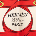 Hermes Carre 90 Eperon D'or Yellow Gold Spurs Scarf Navy Multicolor Silk — view 6