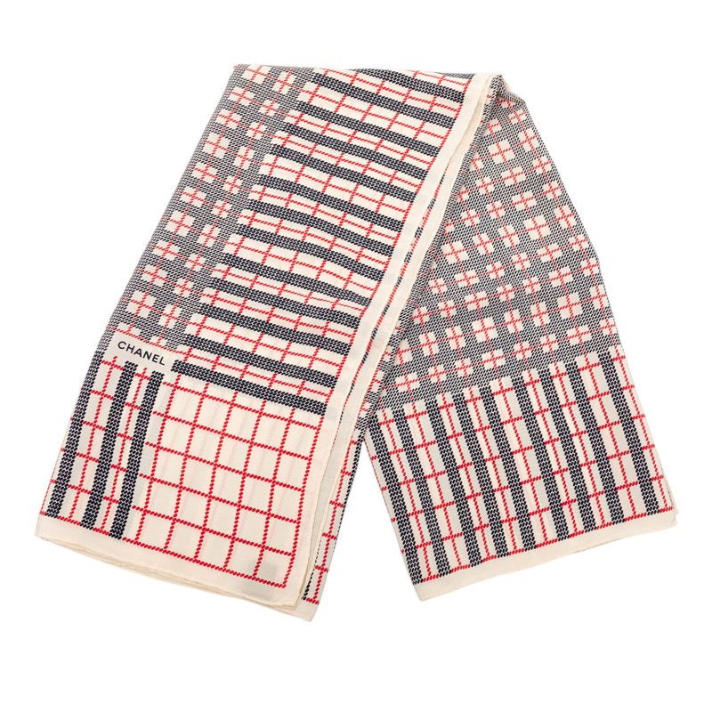 Chanel Scarf Beige Multicolor Silk — view 2
