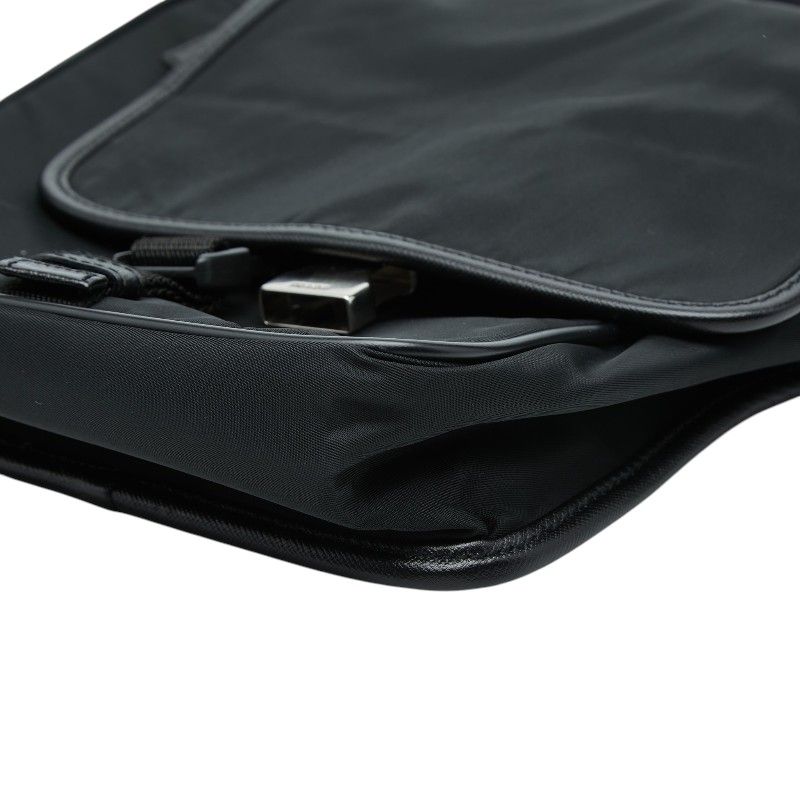 Prada Crossbody Shoulder Bag Black Nylon Leather — view 4