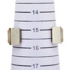 Hermes Bangle Silver Gray Metal Leather Bracelet — view 6