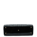 Dior Lady Dior Cannage 2-Way Shoulder Bag Black Patent Leather — view 3