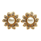 Chanel Flower Motif Earrings Gold — view 2