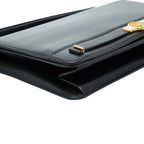 Dior Logo Shoulder Bag Black Leather — view 5