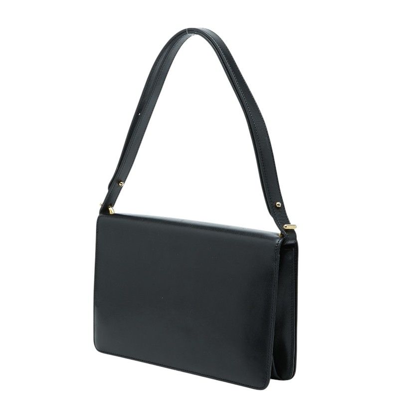 Dior Logo Shoulder Bag Black Leather — view 2