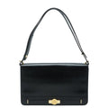 Dior Logo Shoulder Bag Black Leather