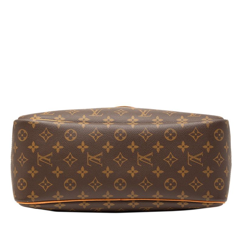 Louis Vuitton Monogram Deauville Handbag Brown Leather — view 3
