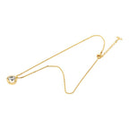 Dior Large Chain Pendant Necklace Gold Rhinestone Plated — view 4
