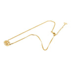 Dior CD Logo Vintage Pendant Chain Necklace Gold Plated Rhinestone — view 4