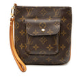 Louis Vuitton Monogram Partition Pouch Mini Bag Brown Leather