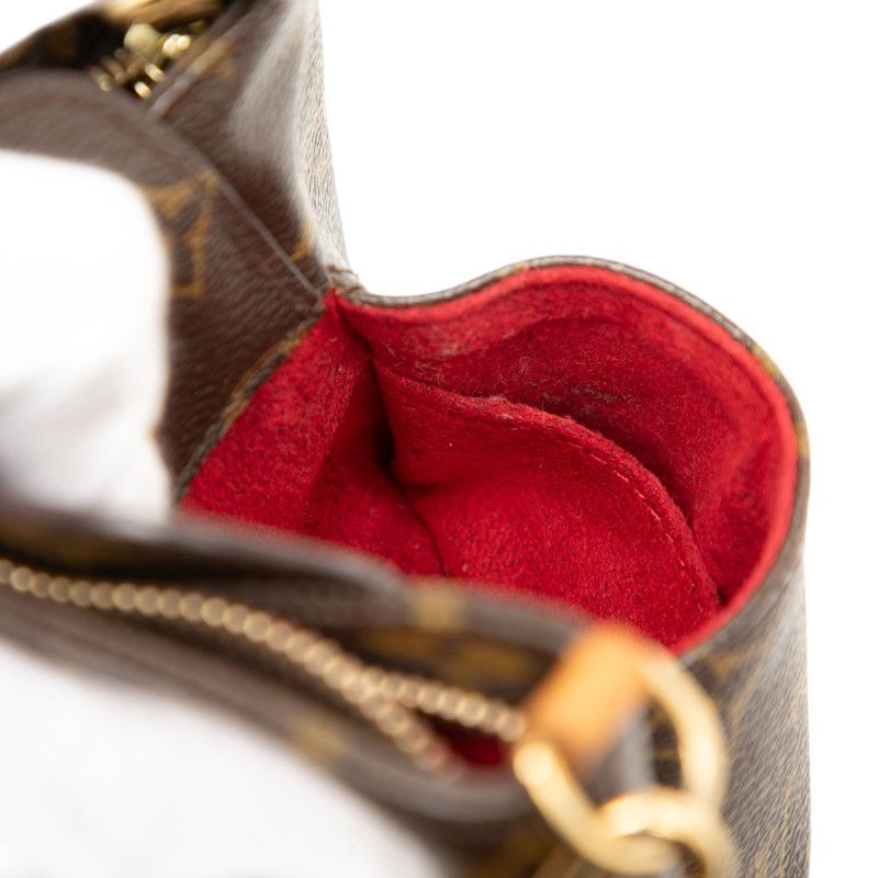 Louis Vuitton Monogram Partition Pouch Mini Bag Brown Leather — view 6