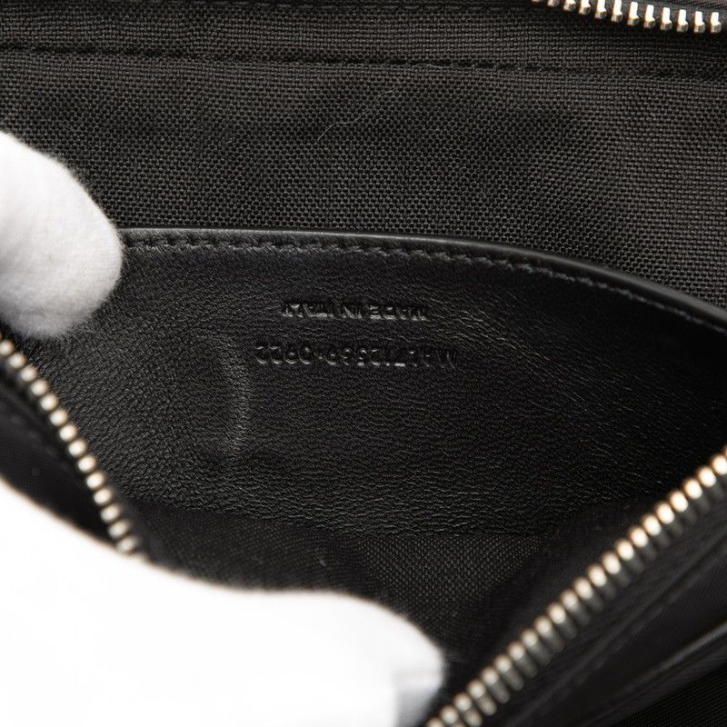 Saint Laurent Logo Shoulder Bag Black Nylon Patent — view 6