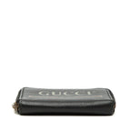Gucci Interlocking GG Logo Zip Around Coin Purse Black Leather — view 3
