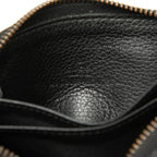 Gucci Interlocking GG Logo Zip Around Coin Purse Black Leather — view 5