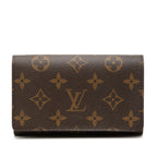 Louis Vuitton Monogram Porte-Monnaie Viennois Tresor Bifold Wallet Brown Leather