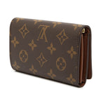 Louis Vuitton Monogram Porte-Monnaie Viennois Tresor Bifold Wallet Brown Leather — view 2