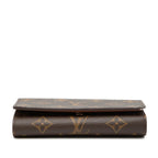 Louis Vuitton Monogram Porte-Monnaie Viennois Tresor Bifold Wallet Brown Leather — view 3