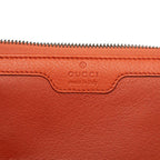 Gucci Bamboo Zip Around Wallet Orange Leather — view 5