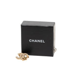 Chanel CC Logo Crowbar Brooch Gold Rhinestone Plated — view 4