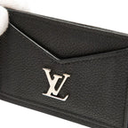 Louis Vuitton Card Holder Lockme Case Noir Black Leather — view 5