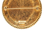 Chanel CC Logo Brooch Gold Black Plated — view 3