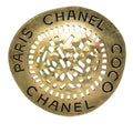 Chanel Straw Hat Motif Vintage Brooch Gold Plated