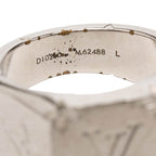 Louis Vuitton Monogram Signet Ring L Silver Metal — view 5