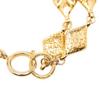 Chanel Logo Quilted Bracelet Double Chain Gold Plated — view 4