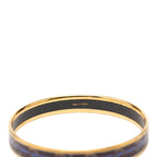 Hermes Enamel PM Cloisonne Bangle Gold Navy Plated Bracelet — view 5