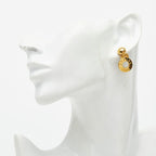 Celine Circle Logo Earrings Gold Plated — view 5