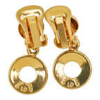 Celine Circle Logo Earrings Gold Plated — view 3