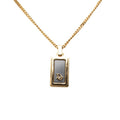 Dior CD Logo Necklace Gold Black Plated